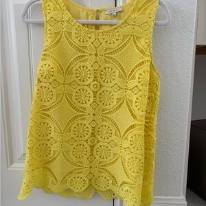 Skies Are Blue Sunflower Lace Blouse